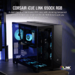 CORSAIR Ház iCUE LINK 6500X RGB, 3x iCUE LINK RX120 RGB Ventilátor, Tápegység nélkül, Edzett Üveg, fekete - Image 2
