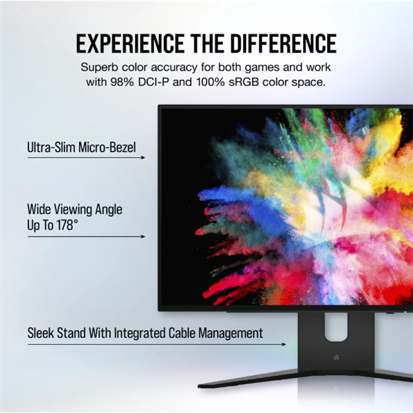 CORSAIR Monitor Gaming 27" XENEON 27QHD240, 240Hz, OLED 2560x1440, G-SYNC - FreeSync, 2xHDMI2.1/1xDisplayport1.4 - Image 5