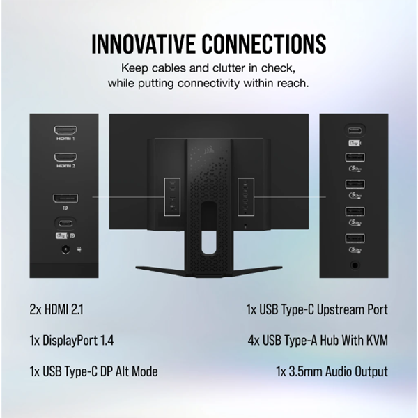 CORSAIR Monitor Gaming 27" XENEON 27QHD240, 240Hz, OLED 2560x1440, G-SYNC - FreeSync, 2xHDMI2.1/1xDisplayport1.4 - Image 7
