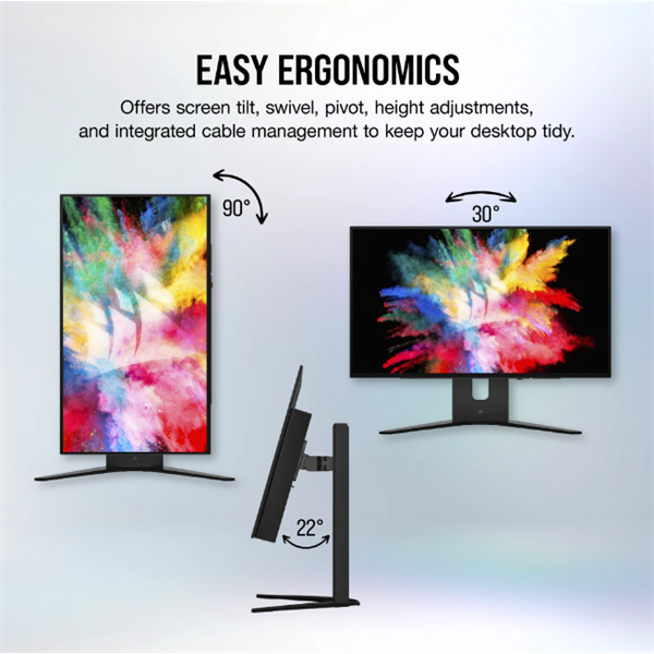 CORSAIR Monitor Gaming 27" XENEON 27QHD240, 240Hz, OLED 2560x1440, G-SYNC - FreeSync, 2xHDMI2.1/1xDisplayport1.4 - Image 8