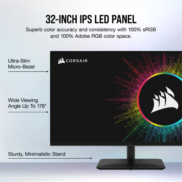 CORSAIR Monitor Gaming 32" XENEON 32UHD144-A, 144Hz, IPS UHD, 3840x2160, HDR600, 2xHDMI2.1/1xDisplayport1.4 - Image 4