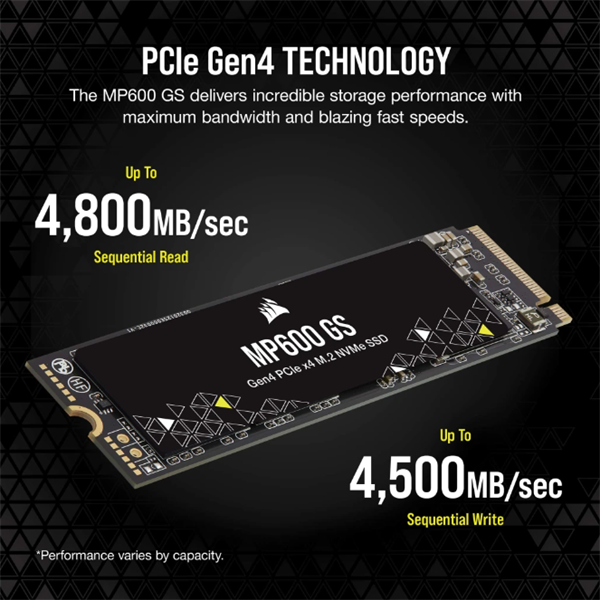 CORSAIR SSD MP600 GS M.2 2280 PCIe 4.0 1000GB NVMe - Image 3