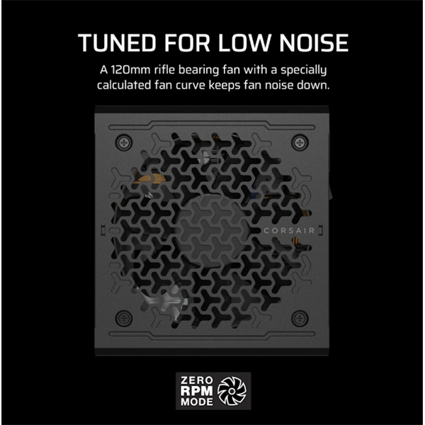 CORSAIR Tápegység Moduláris, RM1000e, 1000W, 12cm, ATX 3.1, PCIe 5.1, BOX, Cybenetics Gold - Image 8