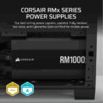 CORSAIR RM1000x 1000 Watt, ATX 3.0, 80 PLUS GOLD Moduláris Tápegység - Image 2