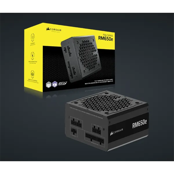 CORSAIR Tápegység Moduláris, RM650e, 650W, 12cm, ATX 3.1, PCIe 5.1, BOX, Cybenetics Gold - Image 6