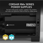 CORSAIR Tápegység Moduláris, RM850x, 850W, ATX 3.1, PCIe 5.1, 14cm, Cybenetics Gold - Image 2