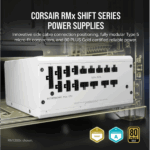 CORSAIR Tápegység Moduláris, RM850x Shift White, 850W, 14cm, 80+ Gold - Image 5