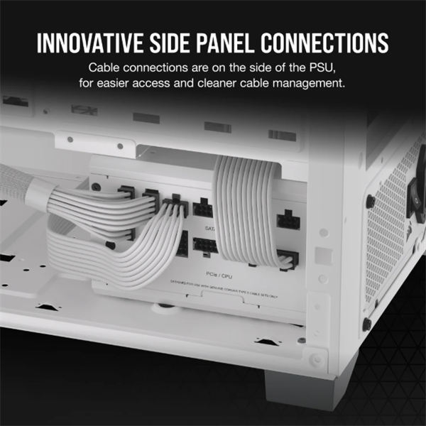 CORSAIR Tápegység Moduláris, RM850x Shift White, 850W, 14cm, 80+ Gold - Image 6