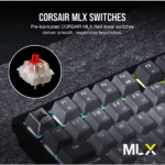 CORSAIR Vezeték Nélküli Billentyűzet Gaming, K65 PLUS 75%, Mechanikus, MLX Red switch, US, fekete - Image 3