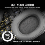 CORSAIR Vezeték Nélküli Headset, HS55 WIRELESS Gaming, 7.1 Hangzás, fehér - Image 4