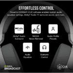 CORSAIR Vezeték Nélküli Headset, HS55 WIRELESS Gaming, 7.1 Hangzás, fehér - Image 6