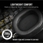 CORSAIR Vezeték Nélküli Headset, HS55 WIRELESS Gaming, 7.1 Hangzás, fekete - Image 4