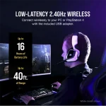 CORSAIR Vezeték Nélküli Headset, VOID RGB ELITE Wireless Premium Gaming, 7.1 Hangzás, RGB, fekete - Image 5