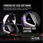 CORSAIR Vezeték Nélküli Headset, VOID RGB ELITE Wireless Premium Gaming, 7.1 Hangzás, RGB, fekete - Image 7