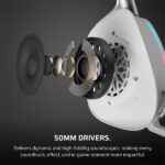 CORSAIR Vezeték Nélküli Headset, VOID v2 Wireless Gaming Headset, Dolby Atmos, fehér - Image 5