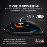 CORSAIR Vezetékes/Vezeték Nélküli Egér Gaming, DARK CORE RGB PRO, 8 programozható gomb, RGB, 18000dpi, fekete - Image 6