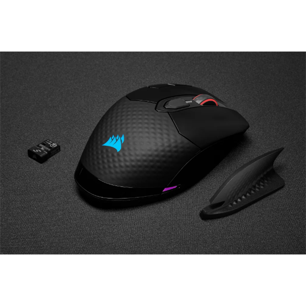 CORSAIR Vezetékes/Vezeték Nélküli Egér Gaming, DARK CORE RGB PRO, 8 programozható gomb, RGB, 18000dpi, fekete - Image 8