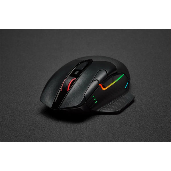 CORSAIR Vezetékes/Vezeték Nélküli Egér Gaming, DARK CORE RGB PRO, 8 programozható gomb, RGB, 18000dpi, fekete - Image 10