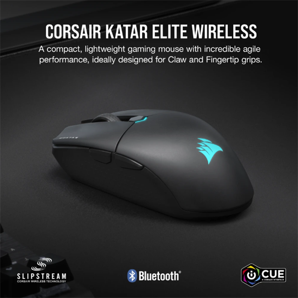 Corsair Katar Elite vezeték nélküli fekete gamer egér - Image 1