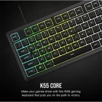 Corsair K55 CORE RGB fekete gamer billentyűzet - Image 2