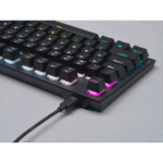 CORSAIR Vezetékes Billentyűzet Gaming, K60 PRO TKL RGB, Optical-Mechanical, Alumínium keret, US, fekete - Image 10