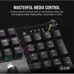 CORSAIR Vezetékes Billentyűzet Gaming, K70 CORE RGB, Mechanikus, MLX Red switch, 104 gombos, US, fekete - Image 4
