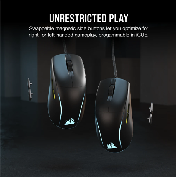 CORSAIR Vezetékes Egér Gaming, M75 RGB, Ultra-könnyű, RGB Világítás, 26000dpi, fekete - Image 4