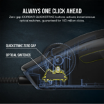 CORSAIR Vezetékes Egér Gaming, M75 RGB, Ultra-könnyű, RGB Világítás, 26000dpi, fekete - Image 5