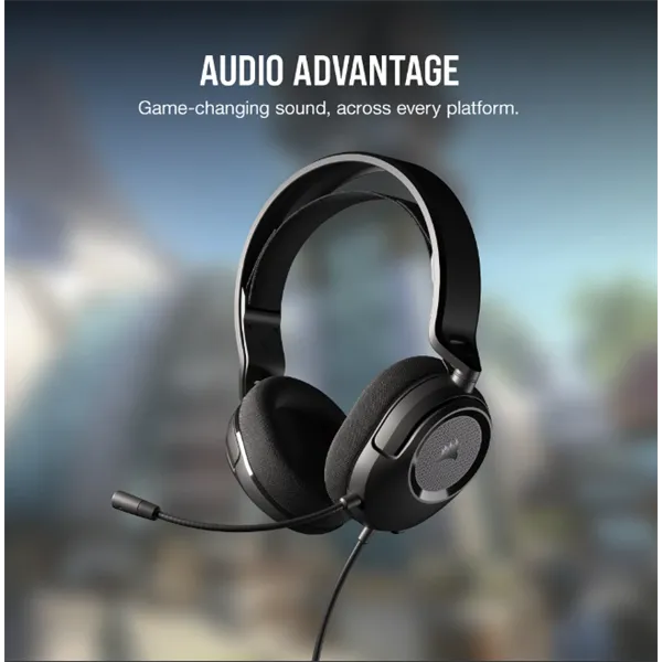 CORSAIR Vezetékes Headset, HS35 SURROUND v2 Gaming, Multiplatform, fekete - Image 2