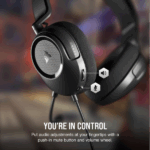 Corsair HS35 SURROUND v2 vezetékes fekete gamer headset - Image 9