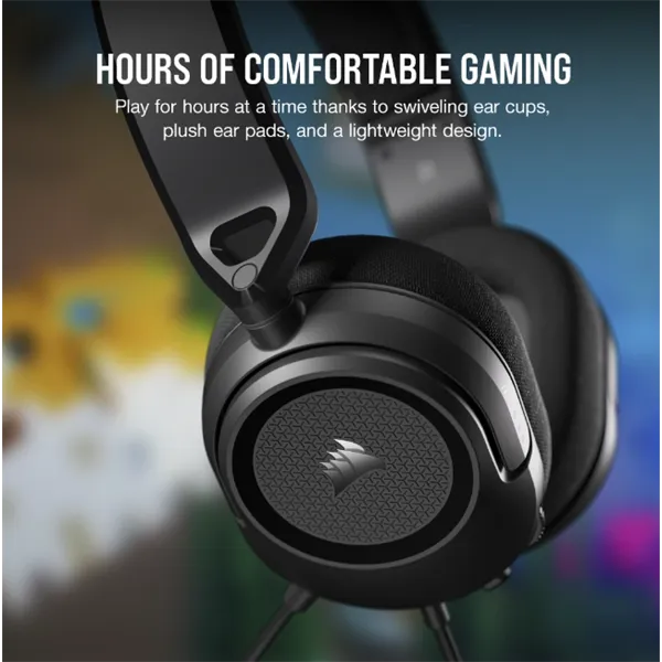 CORSAIR Vezetékes Headset, HS35 SURROUND v2 Gaming, Multiplatform, fekete - Image 9