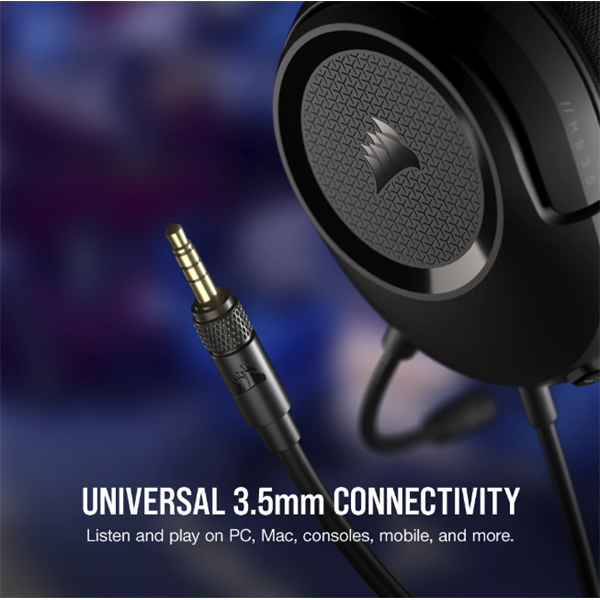 CORSAIR Vezetékes Headset, HS35 v2 Gaming, Multiplatform, carbon - Image 3