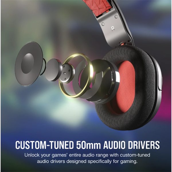 CORSAIR Vezetékes Headset, HS35 v2 Gaming, Multiplatform, carbon - Image 4