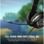 CORSAIR Vezetékes Headset, HS35 v2 Gaming, Multiplatform, carbon - Image 5