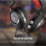 CORSAIR Vezetékes Headset, HS35 v2 Gaming, Multiplatform, carbon - Image 7
