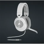 CORSAIR Vezetékes Headset, HS55 Gaming, Ultrakönnyű, Jack dugós, fehér