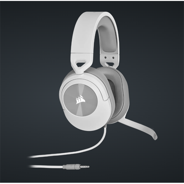 CORSAIR Vezetékes Headset, HS55 Gaming, Ultrakönnyű, Jack dugós, fehér - Image 1