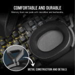 CORSAIR Vezetékes Headset, HS65 SURROUND Gaming, Dolby audio, carbon - Image 5