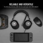 CORSAIR Vezetékes Headset, HS65 SURROUND Gaming, Dolby audio, carbon - Image 6