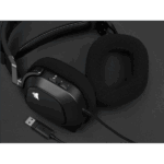 CORSAIR Vezetékes Headset, HS80 RGB USB Gaming, 7.1 Hangzás, RGB, fekete - Image 5