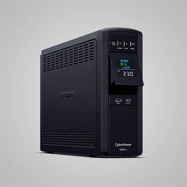 CYBERPOWER UPS gaming, 6xSCHU,2xUSB 1350VA 810W, 230V, színuszus szünetmentes tápegység,LINE-INTERAKTÍV, AVR, színes LCD - Image 2