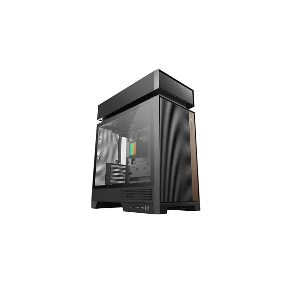 DEEPCOOL Ház ATX CL6600, Vízhűtéssel, Tápegység nélkül, Fekete, Üvegfalú
