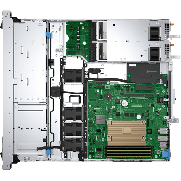 DELL ISG szerver - PE R360 rack (4x3.5"), 8C E-2468 2.6GHz, NoRAM, NoDisk; H755, iD9 Ba., 2x700W. - Image 3