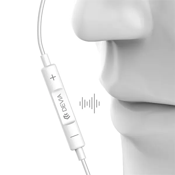 DEVIA UNIVERZÁLIS SZTEREÓ FELVEVŐS FÜLHALLGATÓ - LIGHTNING - STAR SERIES EARBUDS LIGHTNING EARPHONE - FEHÉR - Image 2