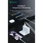 Devia Extreme Speed Series 100W GaN PD hálózati gyorstöltő adapter USB+3xType-C - fehér - Image 4