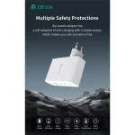 Devia Extreme Speed Series 100W GaN PD hálózati gyorstöltő adapter USB+3xType-C - fehér - Image 5