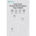 Devia Smart Series M2 Metal In-Ear sztereó fülhallgató - Type-C - fekete - Image 2