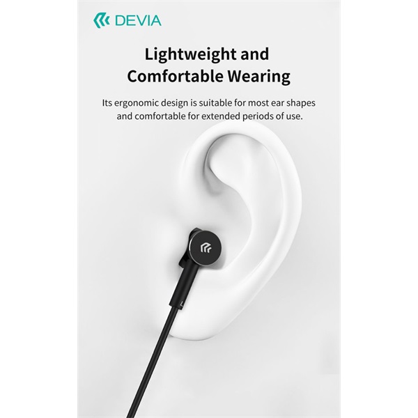 Devia Smart Series M2 Metal In-Ear sztereó fülhallgató - Type-C - fekete - Image 4