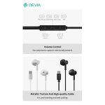 Devia Smart Series M2 Metal In-Ear sztereó fülhallgató - Type-C - fekete - Image 5