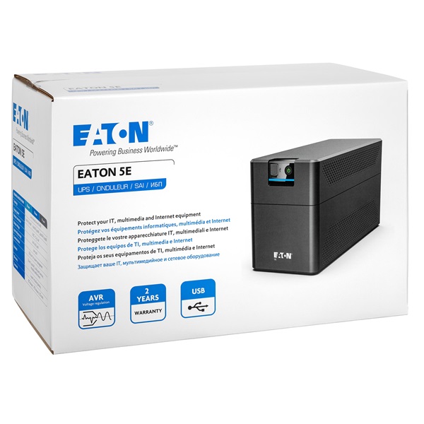 EATON UPS 5E1600UI, Gen2, USB IEC, 1600VA/900W, In: C14, Out: 6xC13, Line-interaktív szünetmentes, AVR, torony - Image 3
